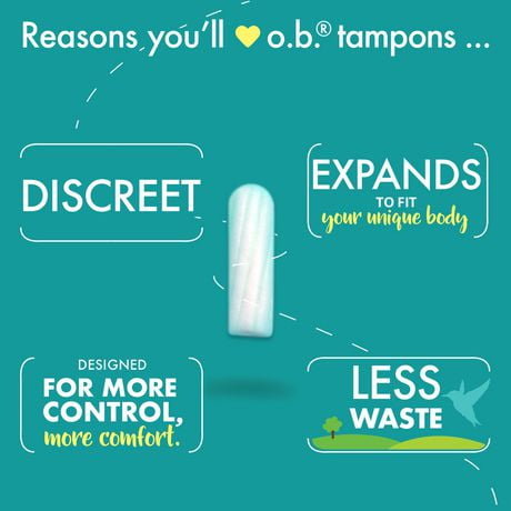 o.b. Original Non-Applicator Tampons Ultra Absorbancy | Walmart Canada