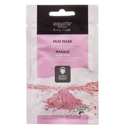 Pink Clay Mud Mask with Shea Butter and Marula Oil, Detoxify 15mL