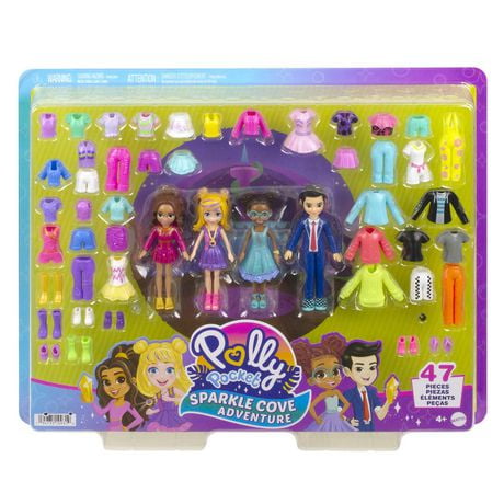 Polly Pocket Sparkle Cove Adventure Fashion Pack Playset, Ages 4+