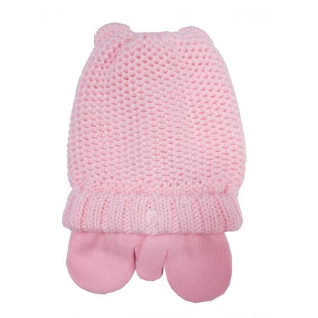 infant girl winter hat and mittens