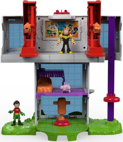 Teen Titans Go Tower Playset Imaginext Robin Mammoth Silkie Figures Projectiles