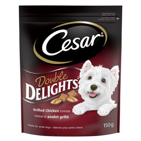 Cesar Double Delights Grilled Chicken Flavour Dog Treats, 150g