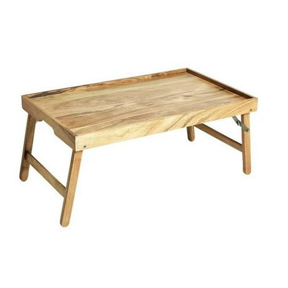 Better Homes & Gardens Acacia Wood Bed Tray with Stand, Natural Finish, Acacia Wood Bed Tray