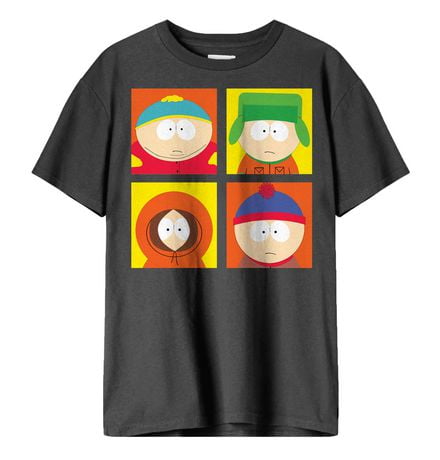 South Park Pop Art Short Sleeve Black T-shirt Tee 