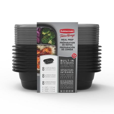 Rubbermaid TakeAlongs Meal Prep Containers Set, 16pc, 4.7 cups
