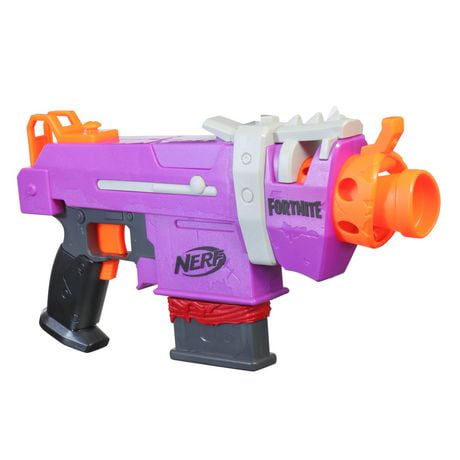 Nerf Fortnite SMG-E Blaster -- Motorized Dart Blasting -- 6-Dart Clip, 6 Official Nerf Elite Darts