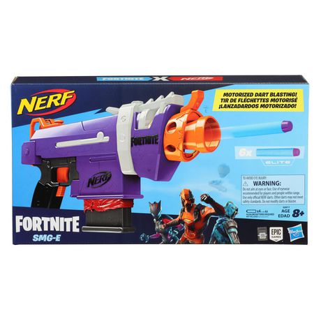 Nerf Fortnite Smg-e Blaster -- Motorized Dart Blasting -- 6-dart Clip 