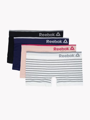 Reebok Girls 4 Pack Seamless Boyshorts Underwear Panties Size XL