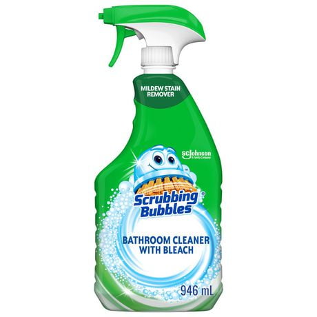 Scrubbing Bubbles® Bathroom Cleaner with Bleach, Attacks Mildew Stains on Tubs, Shower Walls and More, 946mL, 946mL