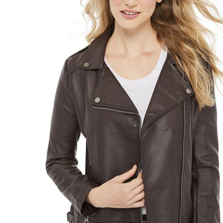 george faux leather jacket