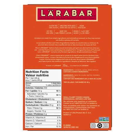 Larabar Gluten Free Cashew | Walmart Canada