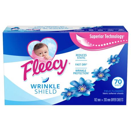 Fleecy Complete Fabric Softener Fabric Sheets Field Flower, 70 Sheets