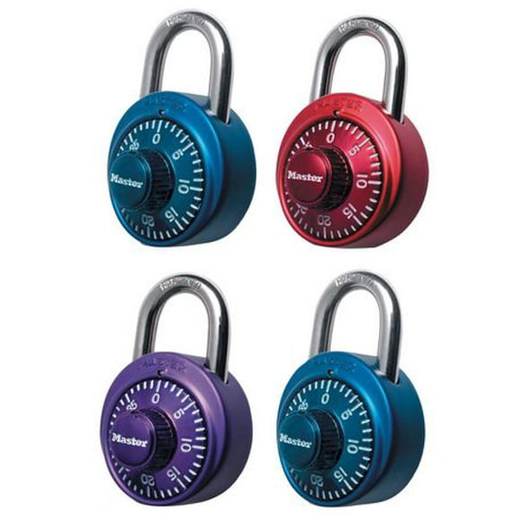 Serrure à combinaison de couleurs Master Lock X-Treme #1530DCM 48mm;  Bleu, Rouge ou Mauve