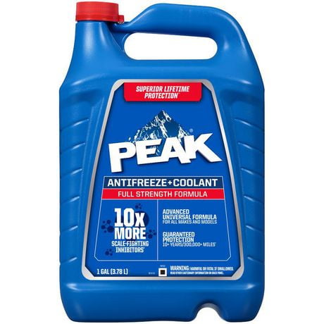 PEAK® 10X Concentré Antigel + Liquide de refroidissement,  3.78 Liters