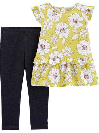 Child of Mine made by Carter's Toddler Girls 2pc Set - Floral | Walmart ...