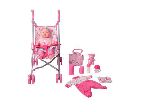 baby doll and stroller set