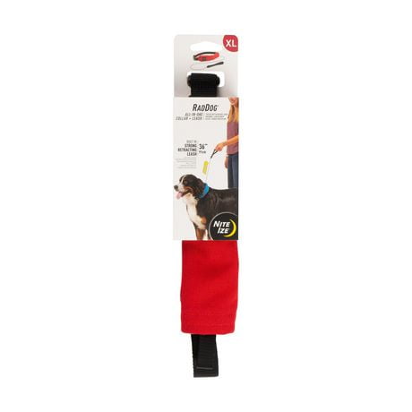 RadDog™ All-In-One Collar + Leash - X Large - Red