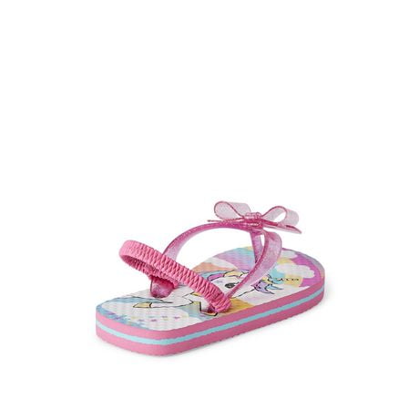 girls unicorn flip flops