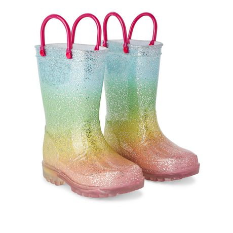 Weather Spirits Toddler Girls' Light-Up Sparkle Rain Boots | Walmart Canada
