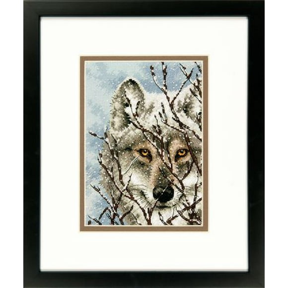 Wolf Counted Cross Stitch Kit by Dimensions, 5 inch x 7 inch