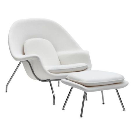 Chair With Ottoman White Walmart Canada   6000199751004 