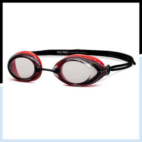 Dolfino Pro Launch Adult Swim Goggle - Red / Black, Adult Swim Goggle