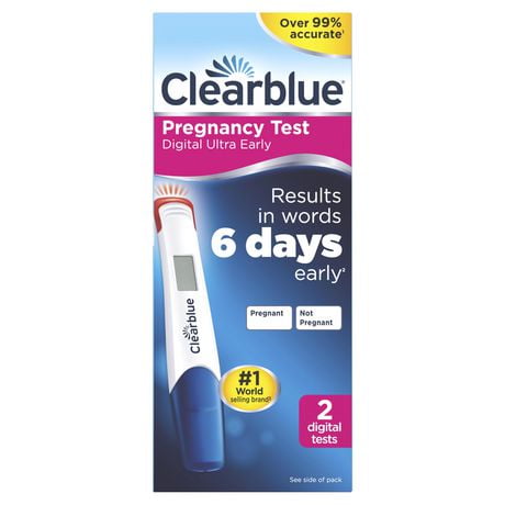 Clearblue Digital Ultra Early Pregnancy Test Kit, Early Detection at Home Pregnancy Test, 2 Digital Tests