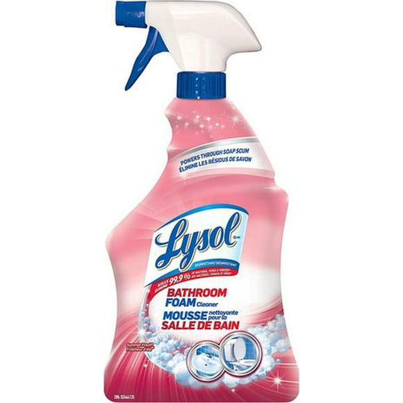 Spray nettoyant pour salle de bain Lysol, Mousse de salle de bain, Fraîcheur d'été, 950mL, élimine les résidus de savon Table