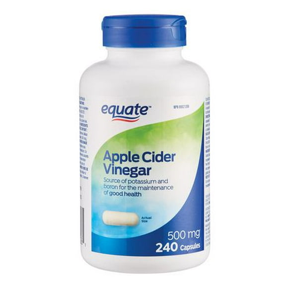 Equate Apple Cider Vinegar 500mg, 240 Capsules