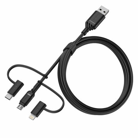 Otterbox 7852685 3 In 1 Charge/Sync Cable 3.3ft Black | Walmart Canada