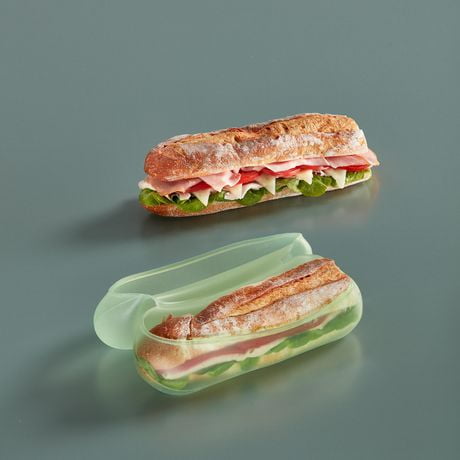 Lekue Reusable Silicone Food Storage Baguette Container Case