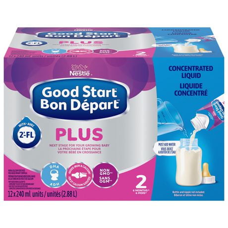 Préparation pour nourrissons NESTLÉ BON DÉPART PLUS 2, liquide concentré 12x240ml