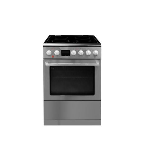 Danby DRCA240BSSC 24” Air Fry Slide-in Smooth top Range​ in Stainless Steel