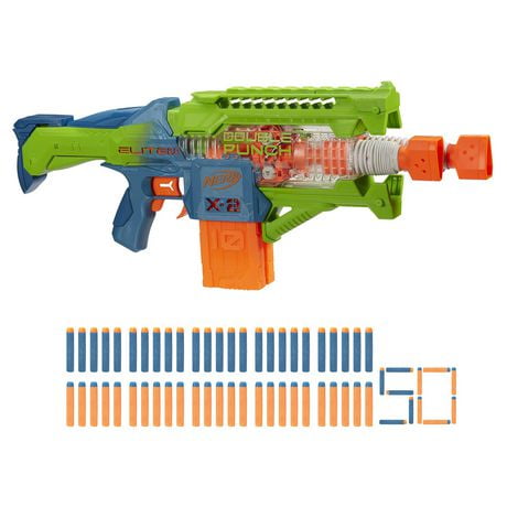 Nerf Elite 2.0 Double Punch Motorized Dart Blaster, Ages 8 and up