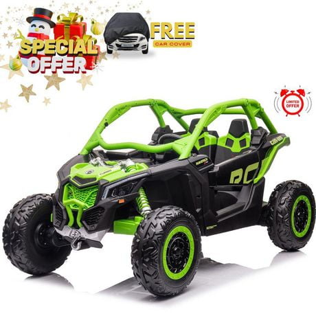 KidsVIP 24 V Can-Am Maverick 4x4 UTV pour enfants 2 places électrique double 24 V tout-terrain