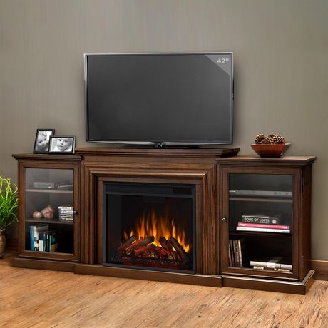 fireplace electric center oak frederick chestnut