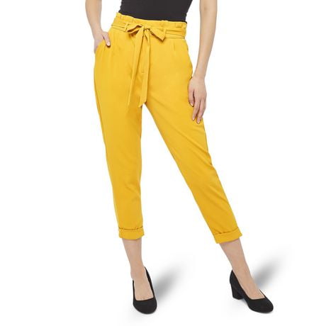 yellow paperbag trousers