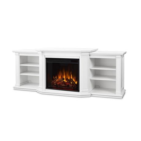 Valmont Media Electric Fireplace in White