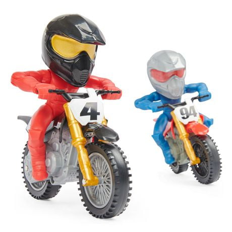 Supercross, Race and Wheelie Competition Set, avec les motos de Ricky Carmichael et Ken Roczen et une rampe de luxe, jouets pour garçons à partir de 3 ans