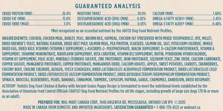 holistic puppy nutrition facts