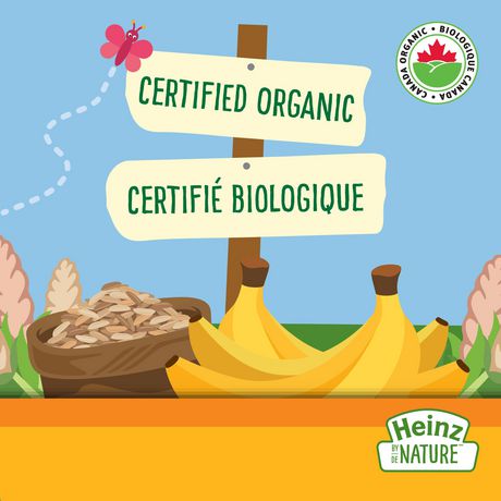 Les Aliments Biologiques Pour Bebes Heinz De Nature Bananes Riz Brun Et Quinoa En Puree Walmart Canada