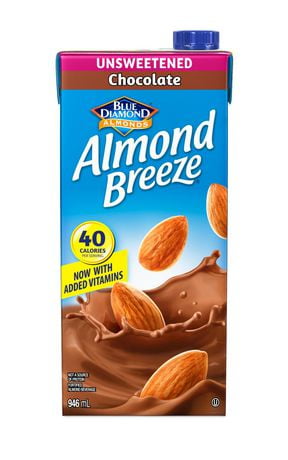 blue diamond almond breeze unsweetened chocolate almond milk