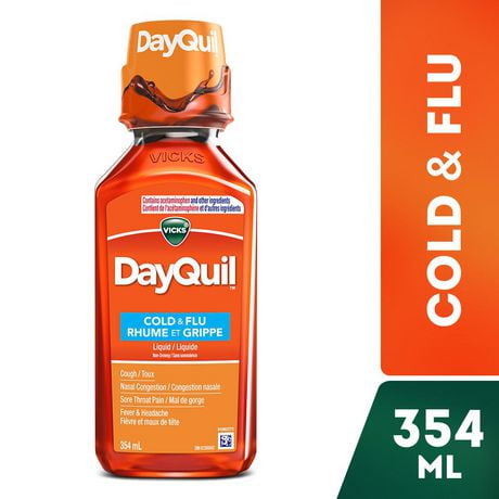 Vicks DayQuil Cold & Flu Liquid Medicine, 354 mL