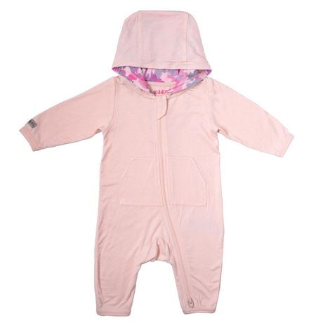 Juddlies Camoose Collection Baby Bamboo 2-Way Zipper Hooded Jumpsuit