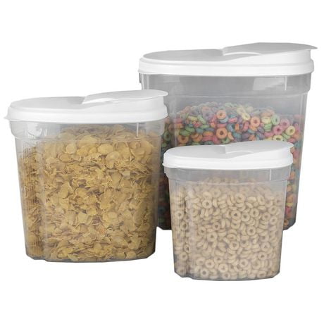 3 Piece Plastic Cereal Container | Walmart Canada