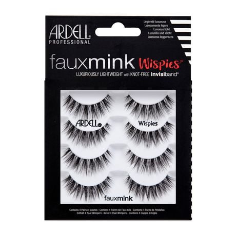 Ardell False Lashes Faux Mink Wispies - 4 Pairs, Ardell Wispies 4 Pairs