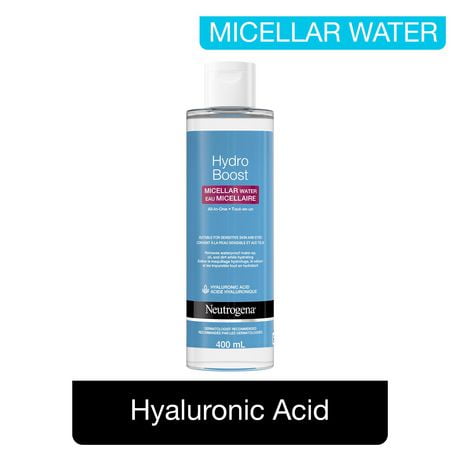 Neutrogena HydroBoost Micellar Water - Hyaluronic Acid - Make-up Remover for Sensitive Skin - Face and Eyes Cleanser, 400 mL