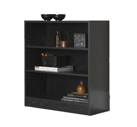 mainstays 3 shelf bookshelf