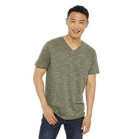 George Men's V-Neck Texture Tee | Walmart Canada