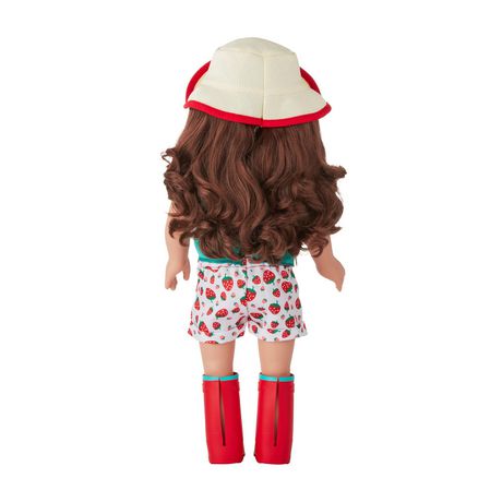 Pink Sweet as a Strawberry bucket hat for American girl dolls and 18inch dolls!